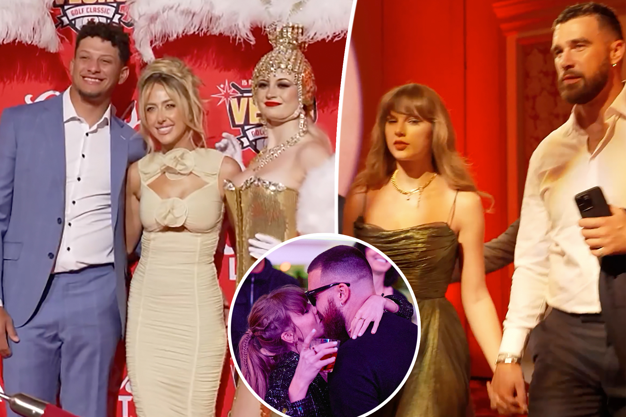 True love never ends: In a sweet PDA moment during Patrick Mahomes' charity gala, Kansas City Chiefs player Travis Kelce gives Taylor Swift an impassioned shoulder kiss, declaring, "You are mine forever, and no one is going to come in between us."