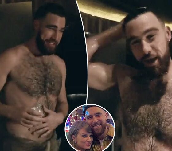 News Update: Travis Kelce sets pulses racing with resurfaced video of him wearing nothing but a towel: ‘Taylor [we] get it’