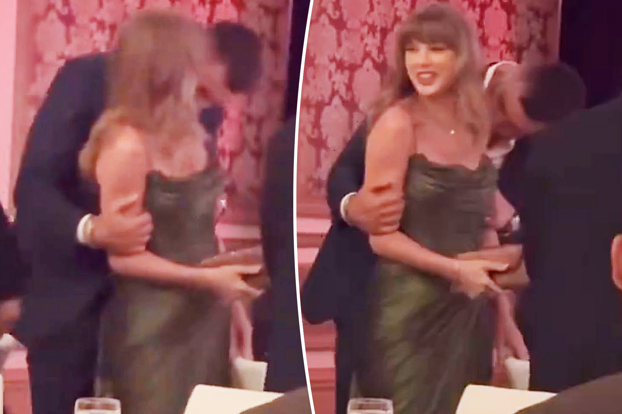 True love never ends: In a sweet PDA moment during Patrick Mahomes' charity gala, Kansas City Chiefs player Travis Kelce gives Taylor Swift an impassioned shoulder kiss, declaring, "You are mine forever, and no one is going to come in between us."